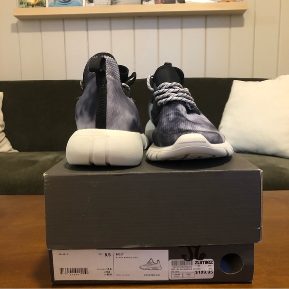 Cu4tro Bolt: Black Marble Knit Men’s athletic shoe w/ box - Picture 4 of 11